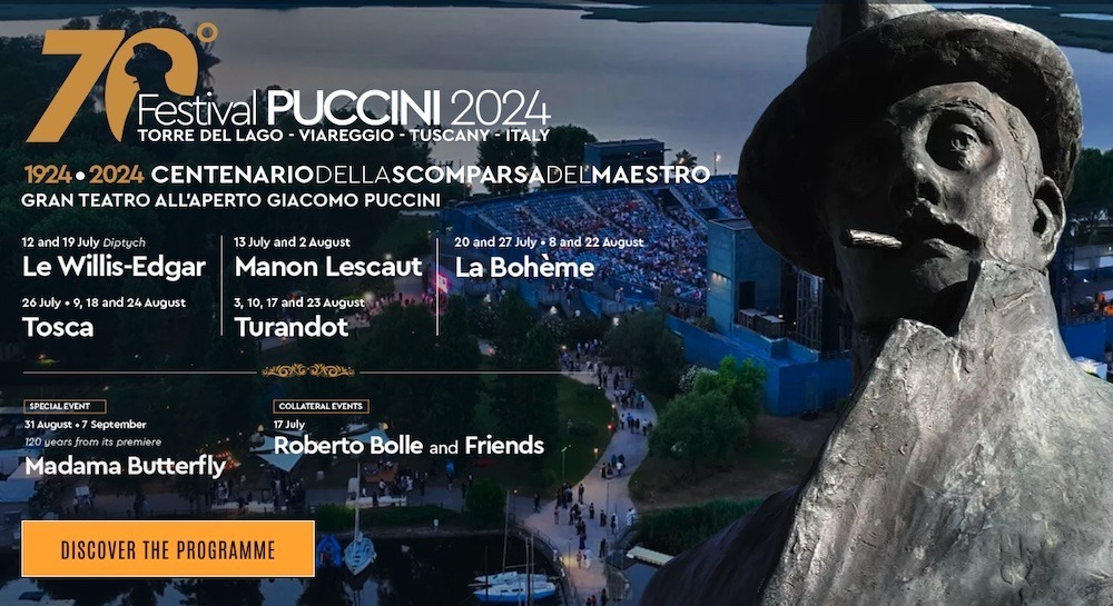 puccini festival 2024 program scheduled operas live torre del lago